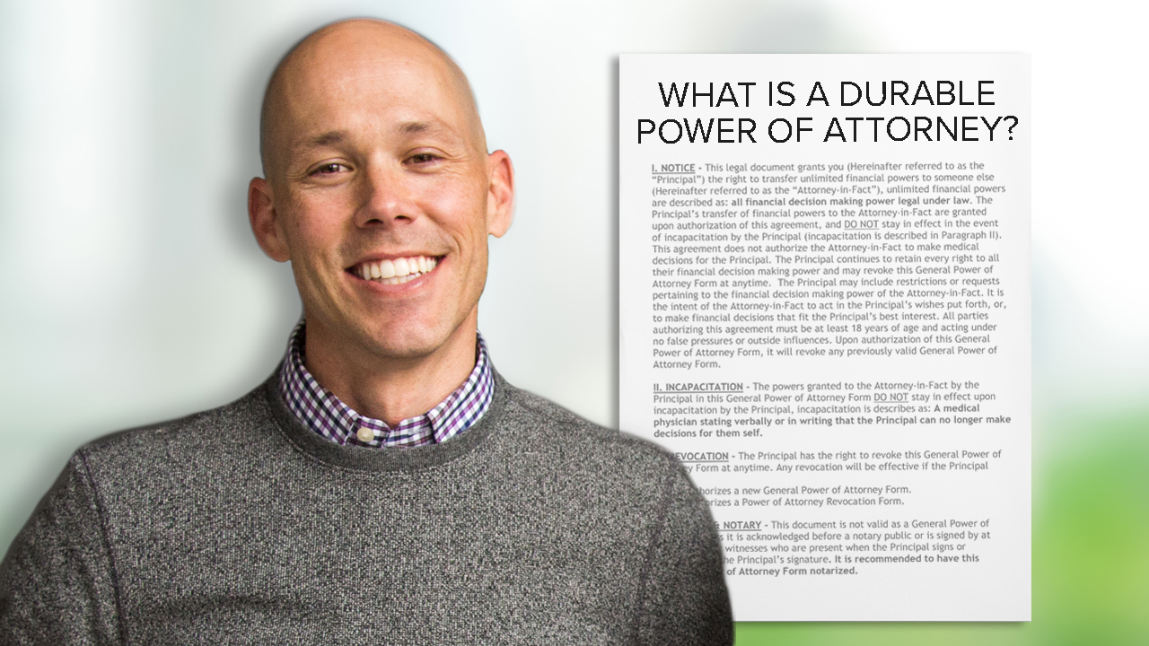 Randall Sparks Law - Utah Asset Protection Estate Planning Attorney, What is a durable power of attorney explained VIDEO
